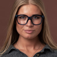 Läsglasögon Inez Transparent blå