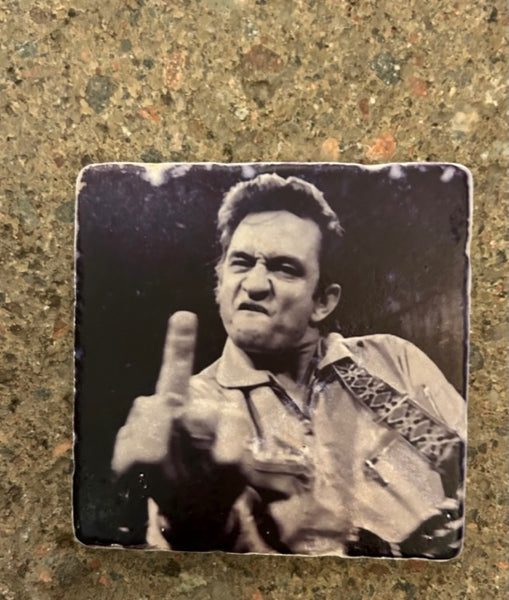 Glasunderlägg Marmor Johnny Cash II
