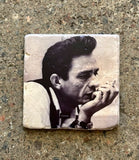 Glasunderlägg Marmor Johnny Cash I