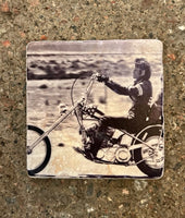 Glasunderlägg Marmor Peter Fonda/Easy Rider